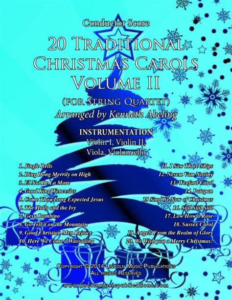 20 Traditional Christmas Carols Volume II (for String Quartet)